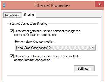Home networking connection